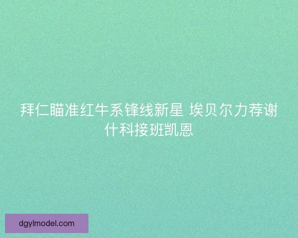 拜仁瞄准红牛系锋线新星 埃贝尔力荐谢什科接班凯恩